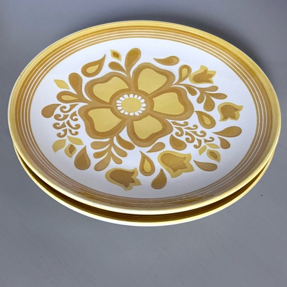 CAVALIER Royal China MCM 1970s Retired Ironstone Damsel Tulip Dinner Plate Set - Picture 3 of 7